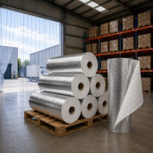 Aislante térmico reflectivo flexible con recubrimiento de aluminio reforzado